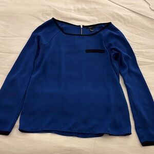 Forever 21 Royal Blue Blouse with Black Trim
